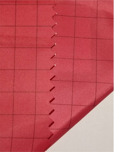 XA-GDLD  JLANC15-13  防靜電系列   290T 國旗紅防靜電綢(防絨) 側面照